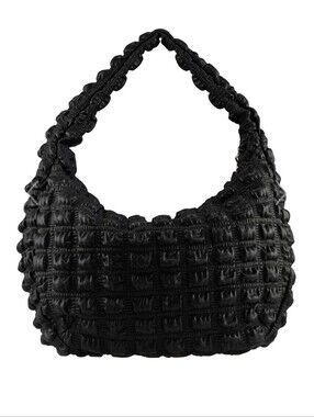 NWOT Jason Wu Fay Black Vegan Leather Large Bubble Hobo Shoulder Bag